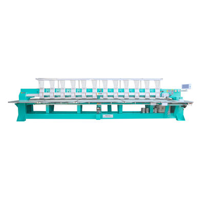 1200 RPM Computer Flachstickmaschine 12 Kopf für Stoffe und Kleidung