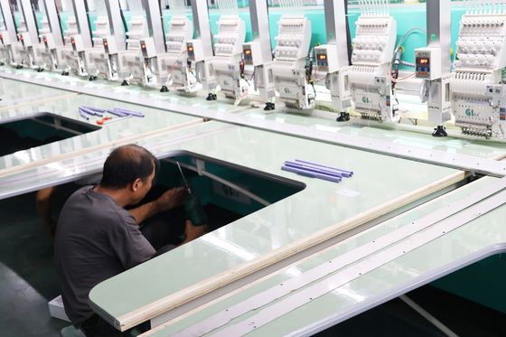 9 Nadeln Einfache Schnüren Stickmaschine 15 Köpfe Laser Schnitt Stickmaschine