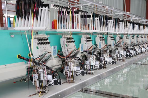Professionelle computergestützte Stickmaschine 12 Kopf mit Aluminiumrahmen