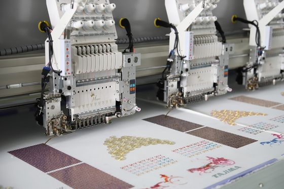 13 Sprachen Schnürmaschine Hochgeschwindigkeits-Twin-Sequin-Brädermaschine