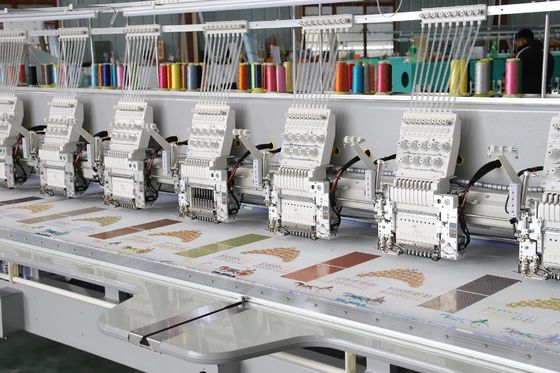 9 Nadeln Doppelsequin &amp; Cording Stickmaschine 15 Kopf 1 Jahr Garantie