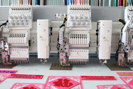Computerisierte Handtuch Stickmaschine 15 Köpfe 13 Sprachen Pro Stickmaschine