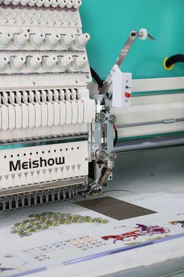 Sicherheitsmaschine für einziges Sequin 15 Nadel 10 Köpfe mit Schnurgerät