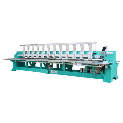1200 RPM Computer Flachstickmaschine 12 Kopf für Stoffe und Kleidung